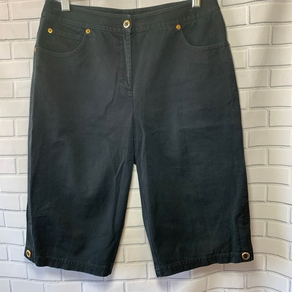 St. John Sport High Waisted Navy Capri Pants Sz 6